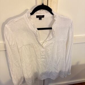 J.Crew  White pull over top. Size Large - Lighter material